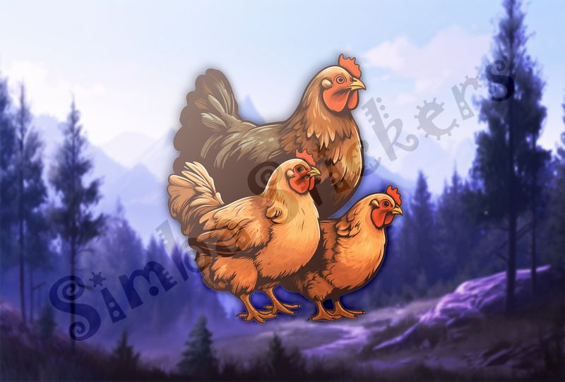 Mother Hen with older chicks