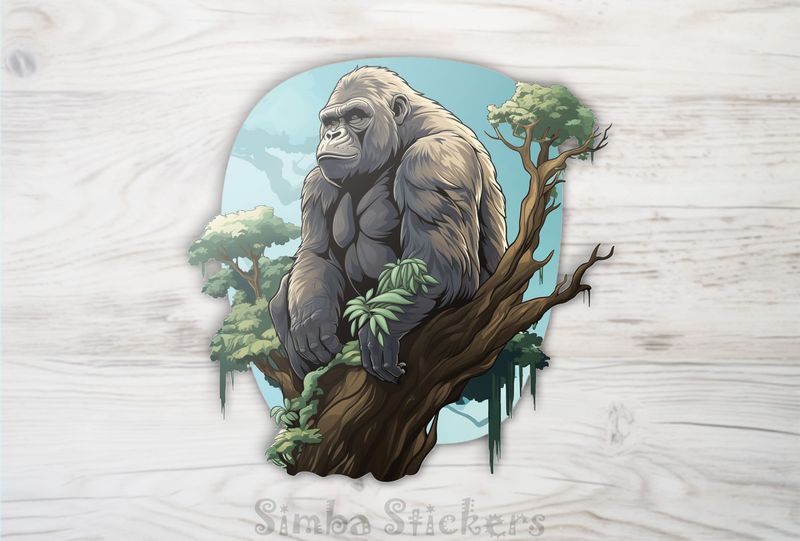 Gorilla in a tree, t6obu9