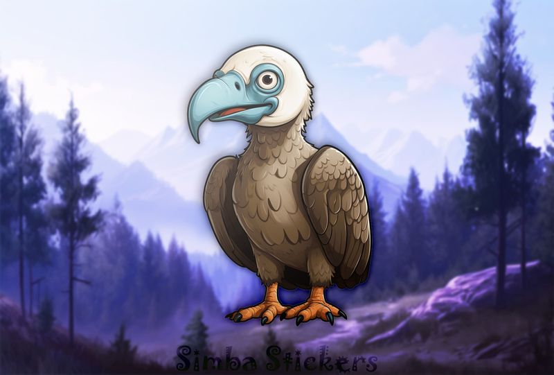 Bald-headed vulture with blue beak, ygjvug