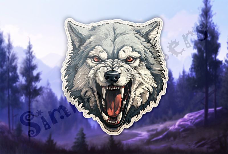 Wolf growling