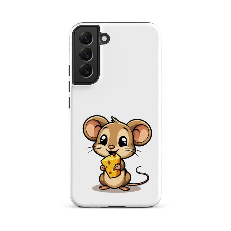 Tough Case for Samsung, Small Mouse happily licking large chunk of cheese, pqapy6