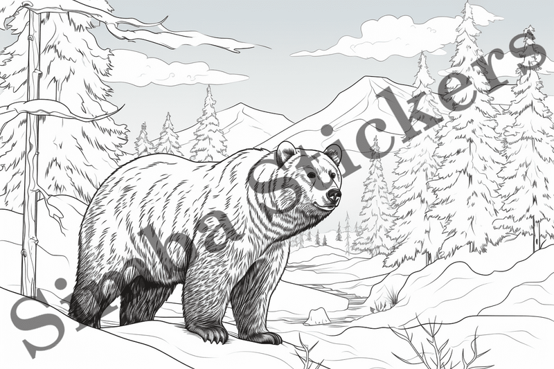 Colouring pages, Bundle of bears, 25 images