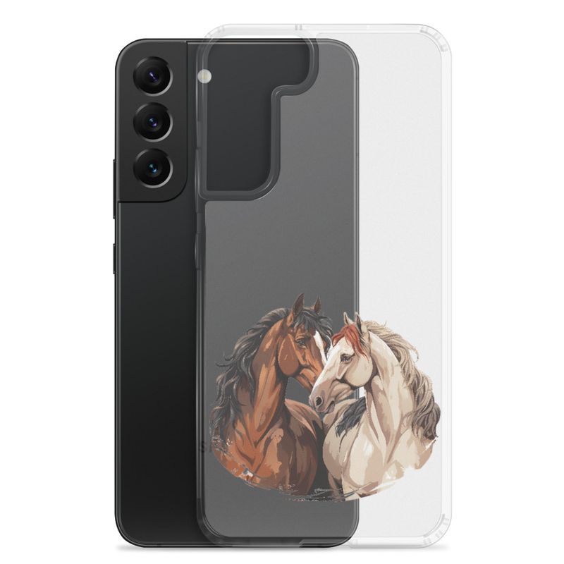 Clear Case for Samsung, Horses nose-to-nose, jbgjpy