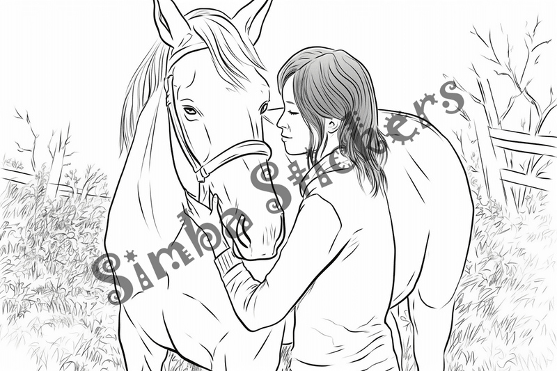 Colouring pages, bundle of mules, 25 images