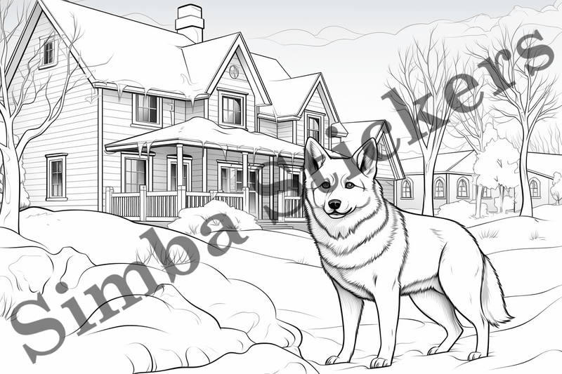 Colouring pages, Bundle of foxes, 25 images