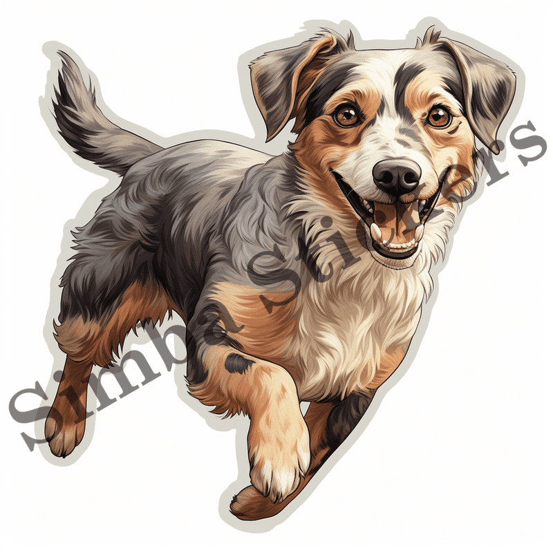 Dog running, image set, 10 images