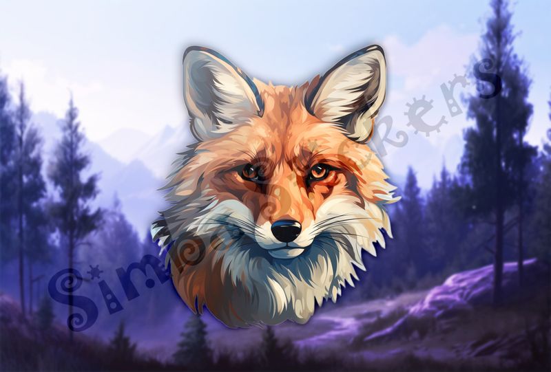 Red Fox looking serious and straight ahead
