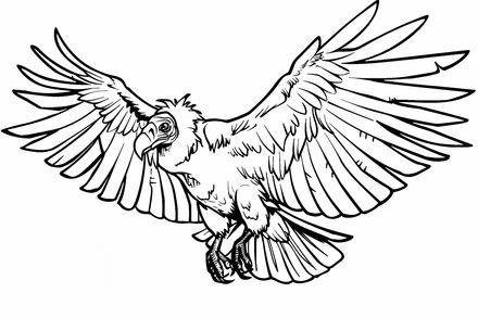 Colouring pages, bundle of  vultures flying, 10 images, c3nz5p