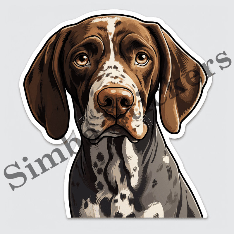 German Shorthaired Pointer dogs looking sorry, image set, 10 images