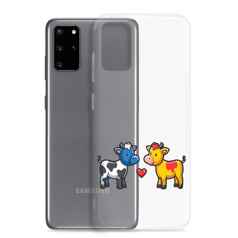Clear Case for Samsung, Cattle, bull and cow in love, both colourful, zbyzzs