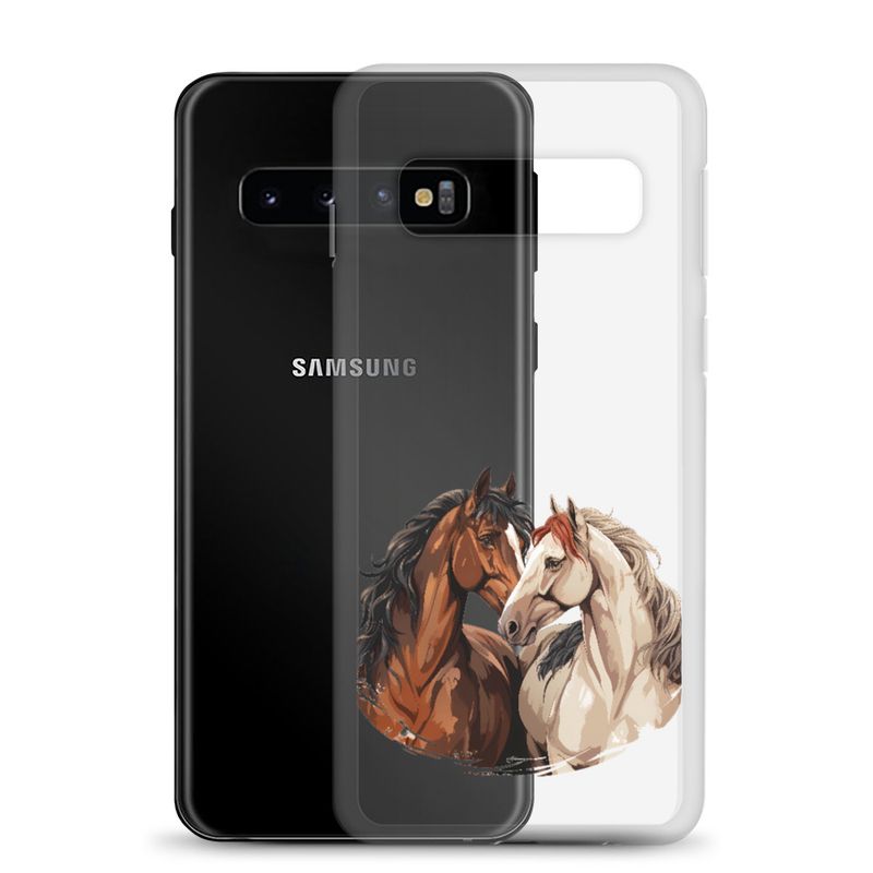 Clear Case for Samsung, Horses nose-to-nose, jbgjpy