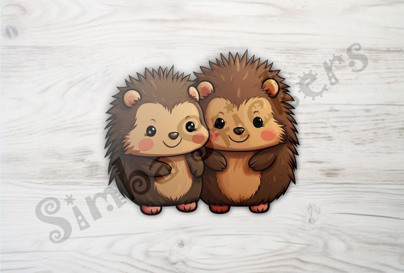 Rose-cheeked porcupines in love