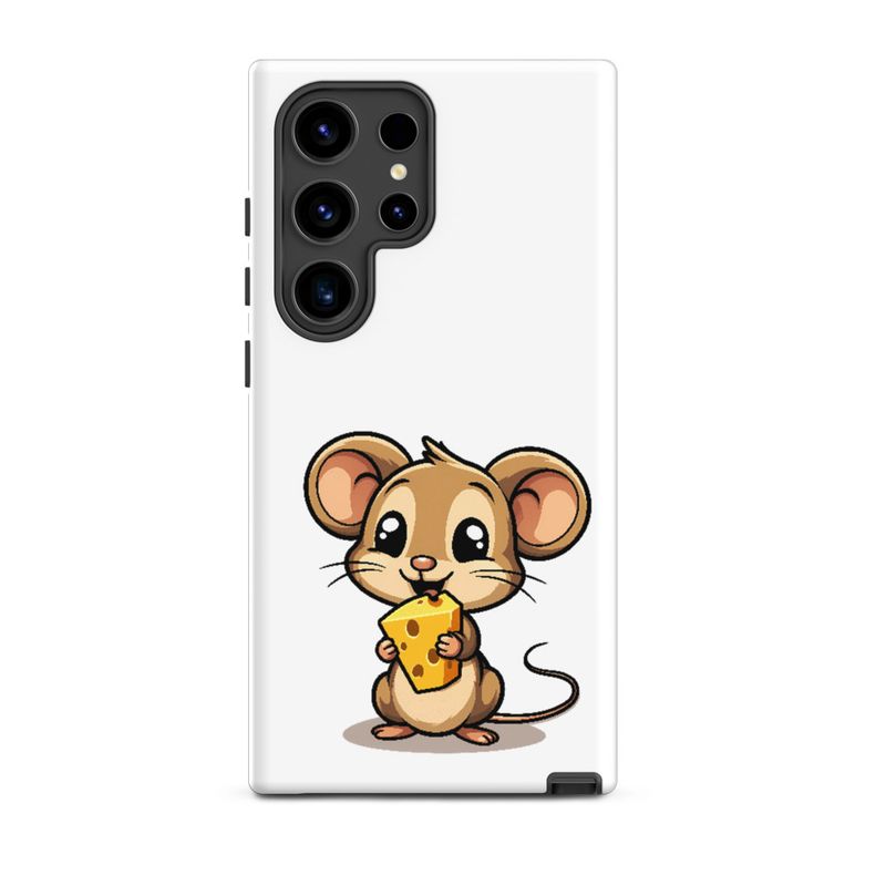 Tough Case for Samsung, Small Mouse happily licking large chunk of cheese, pqapy6