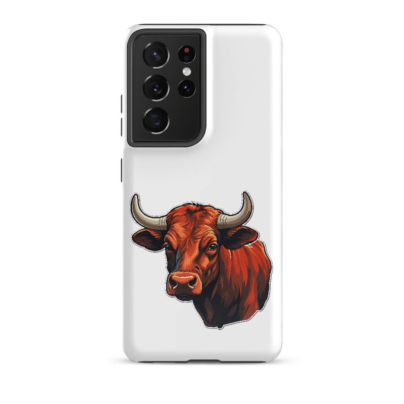 Tough Case for Samsung, Bull face, partial side view, bpor80