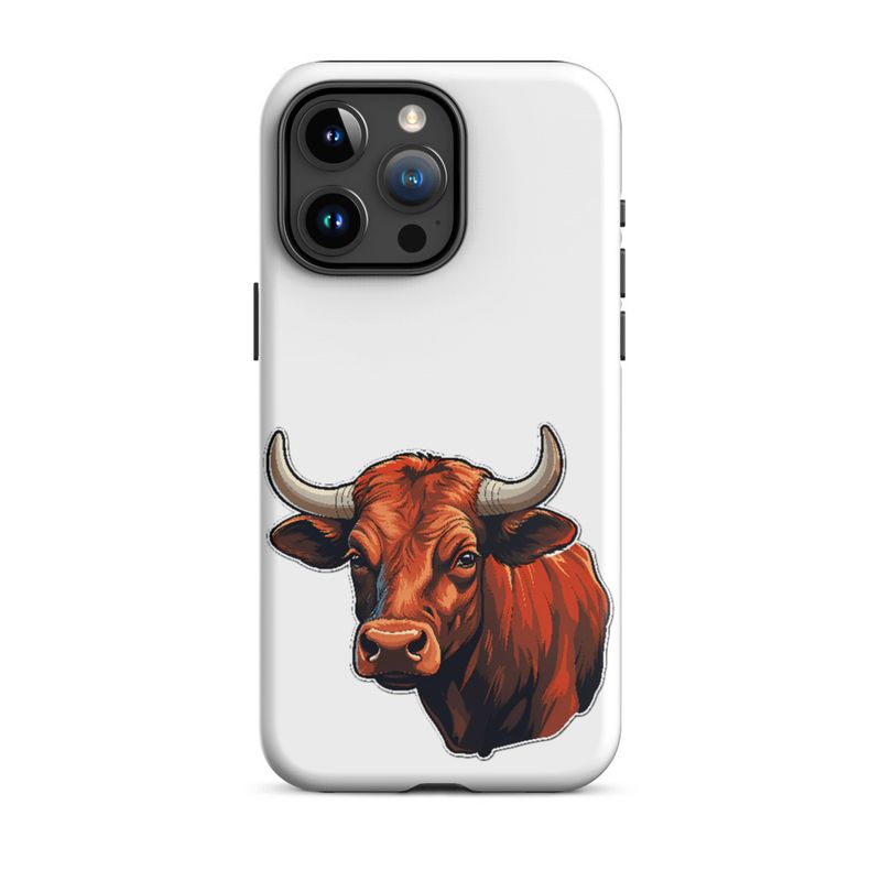 Tough Case for iPhone, Bull face, partial side view, bpor80