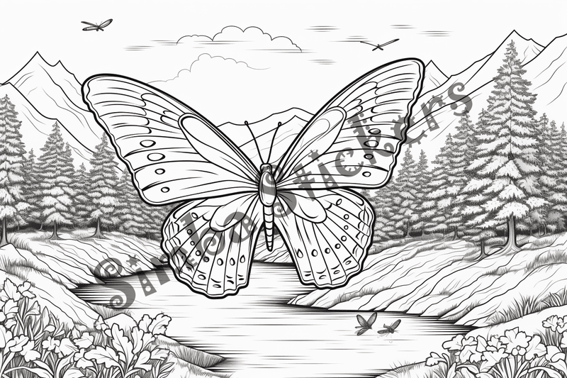 Colouring pages, bundle of butterflies, 50 images 2