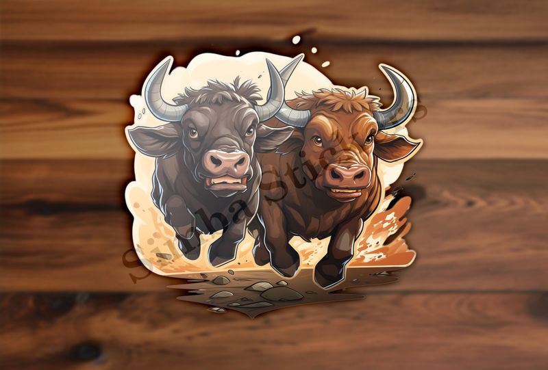 Bulls charging