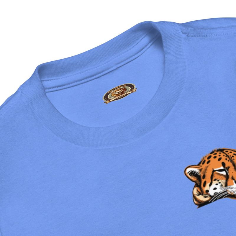 Toddler Staple Tee, Cheetah sleeping, head, left chest