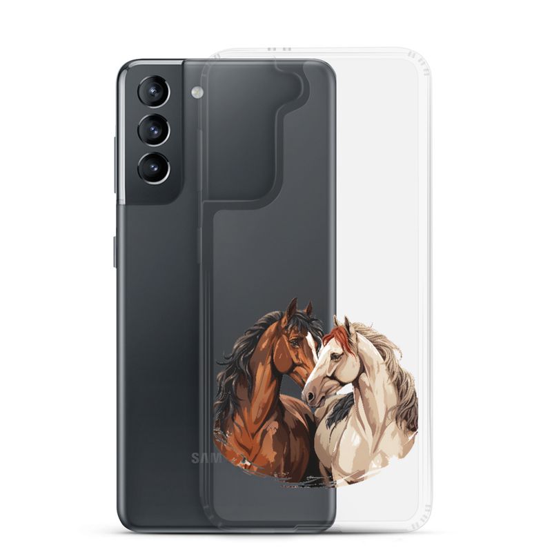 Clear Case for Samsung, Horses nose-to-nose, jbgjpy