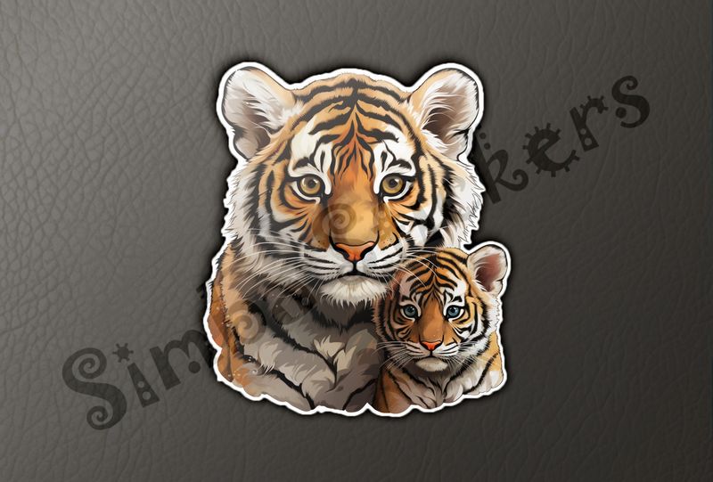 Tiger youngling and cub