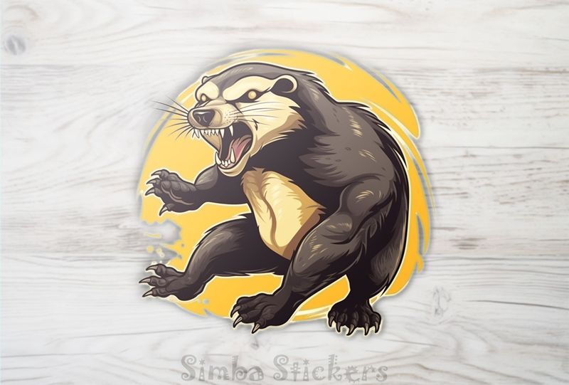 Honey Badger showing off angry moves , idsnx7