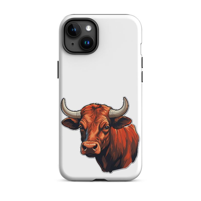 Tough Case for iPhone, Bull face, partial side view, bpor80
