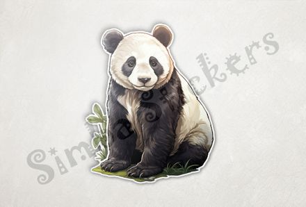 Panda sitting, glancing to the side, a3tjan