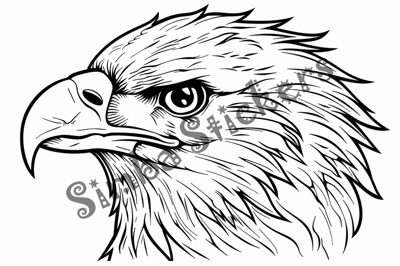 Colouring pages, bundle of eagles 2, 25 images
