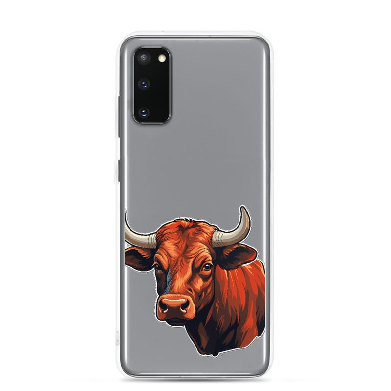 Clear Case for Samsung, Bull face, partial side view, bpor80
