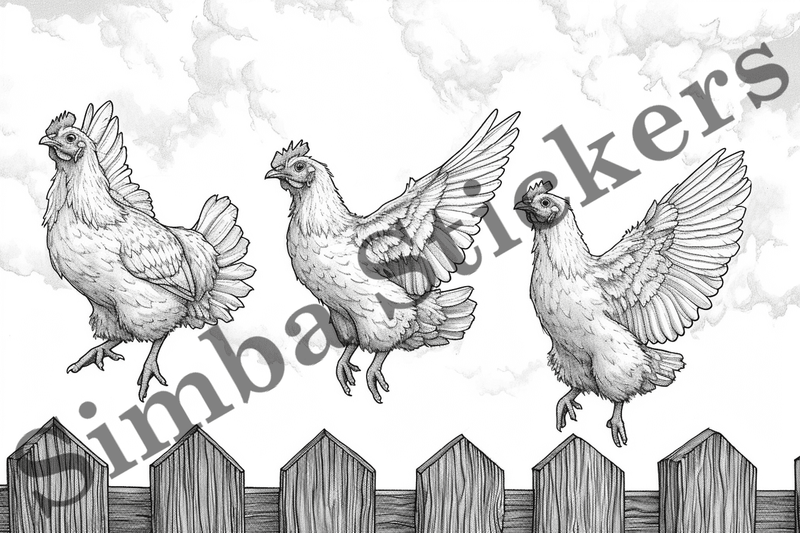 Colouring pages, Bundle of chicken, 25 images