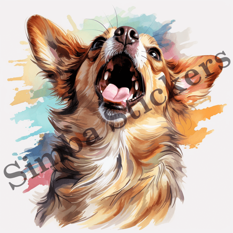 Chihuahua dogs, watercolour, image set, 10 images