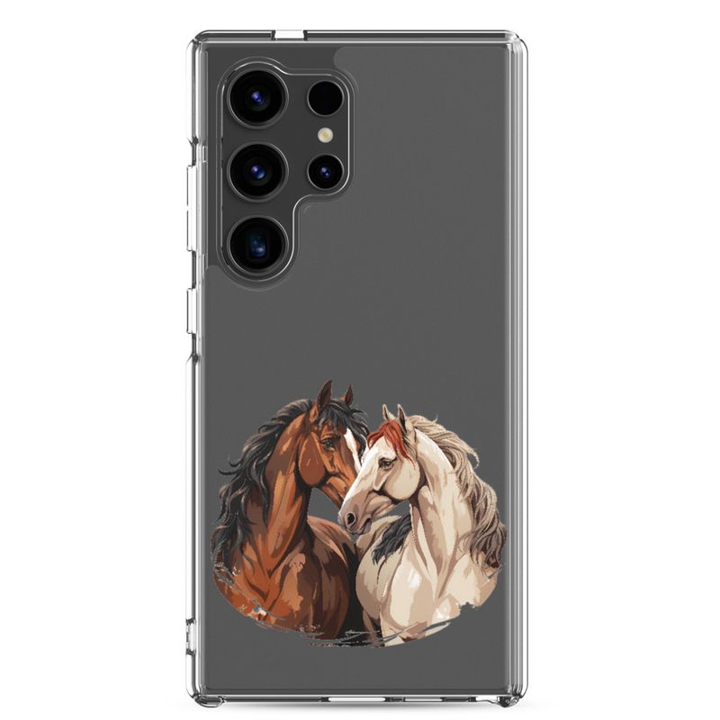 Clear Case for Samsung, Horses nose-to-nose, jbgjpy