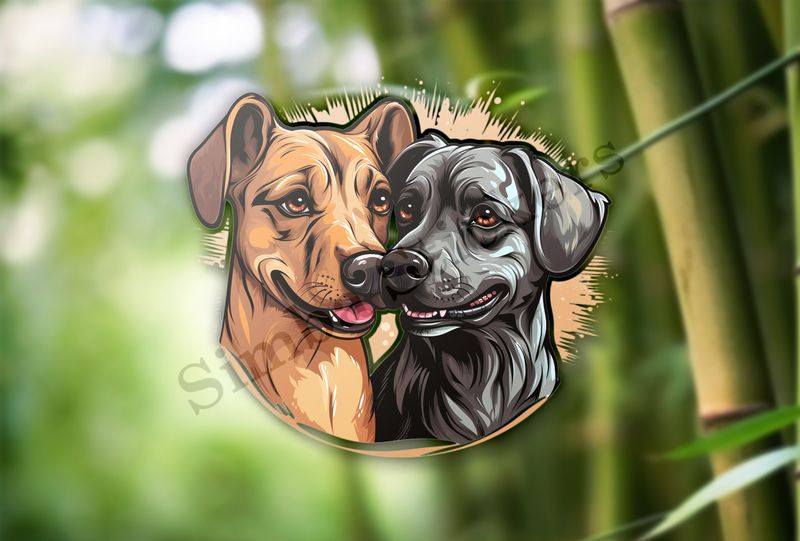 Dogs nose-to-nose