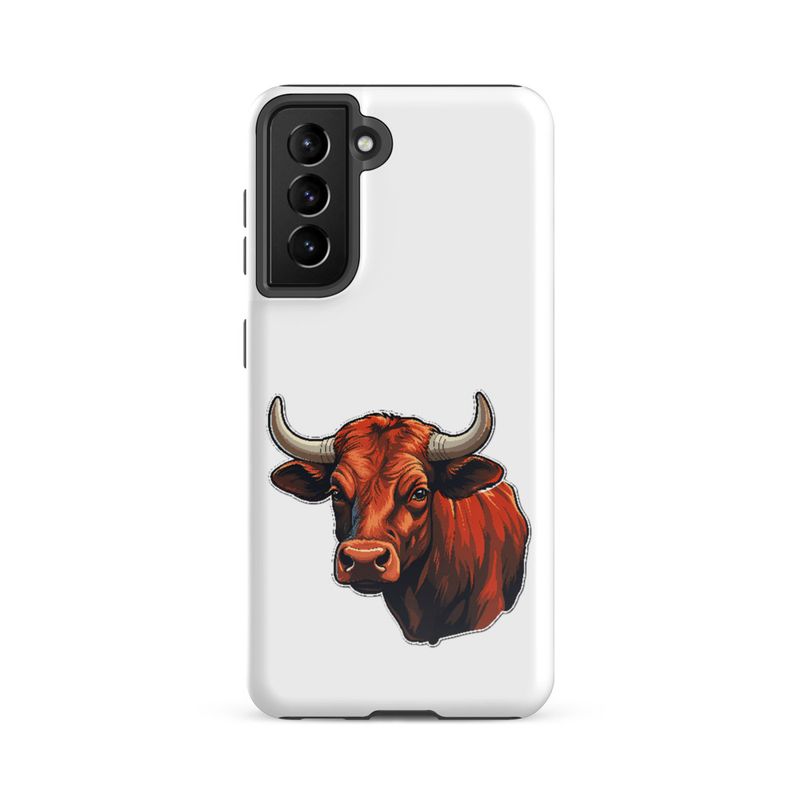 Tough Case for Samsung, Bull face, partial side view, bpor80