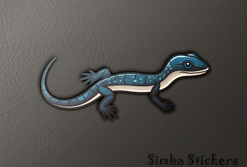 Green lizard full-body crawl