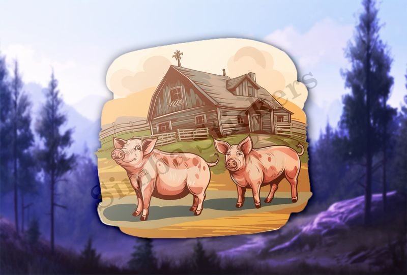 Pigs on a farm