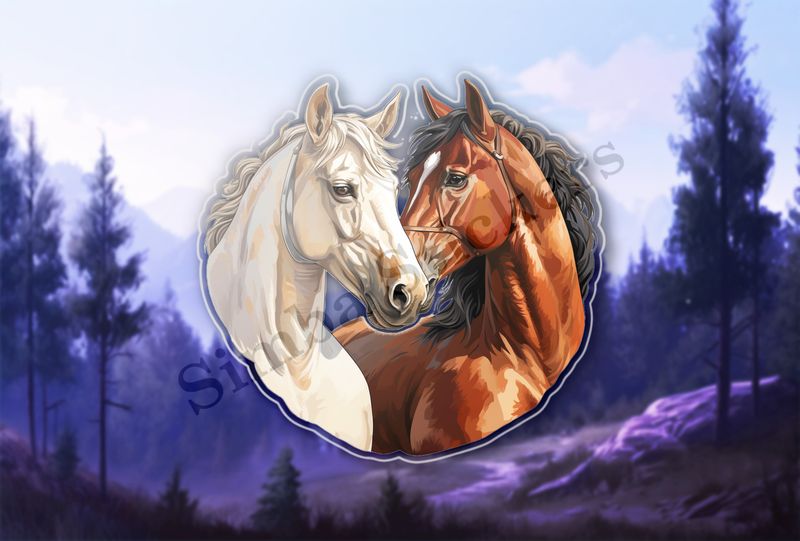Horses nose-to-nose