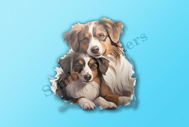 Dogs cuddling