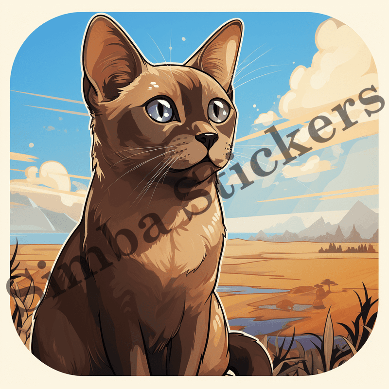 Burmese cats outdoors, image set, 10 images
