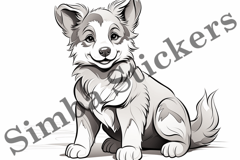 Colouring pages, Bundle of dogs, 25 images