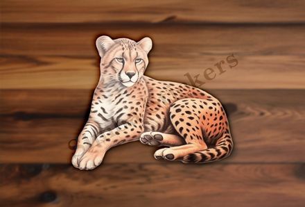 Cheetah resting , watercolour