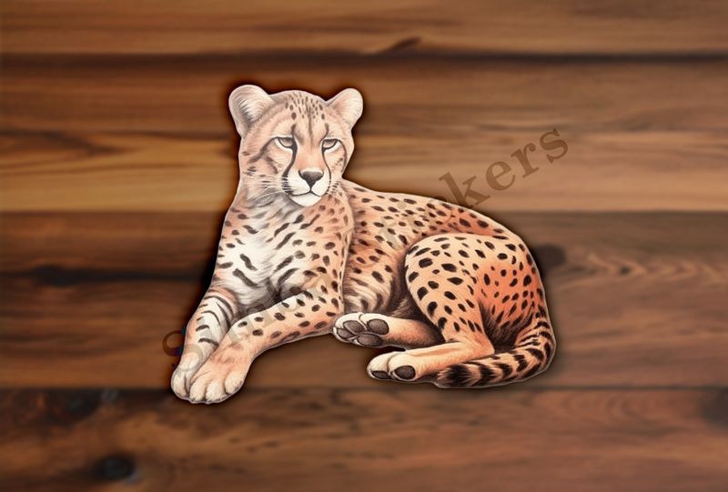 Cheetah resting , watercolour