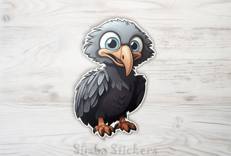 Cute baby vulture smiling, tbjshs