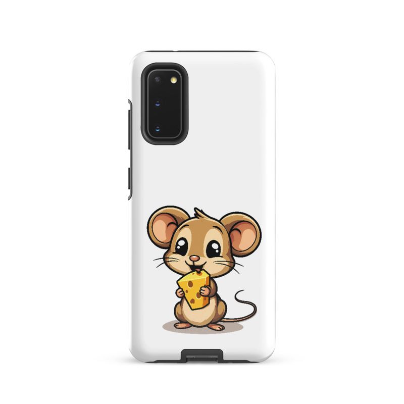 Tough Case for Samsung, Small Mouse happily licking large chunk of cheese, pqapy6