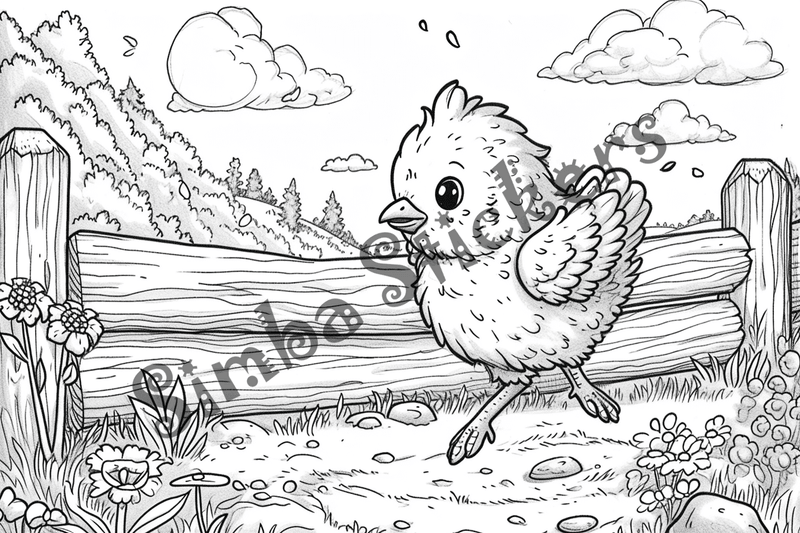 Colouring pages, bundle of chicken, 10 images