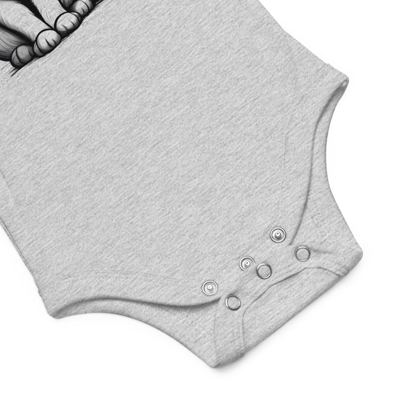 Baby Short Sleeve One Piece, 3-24 Months, Cat kitten sitting up, looking cute