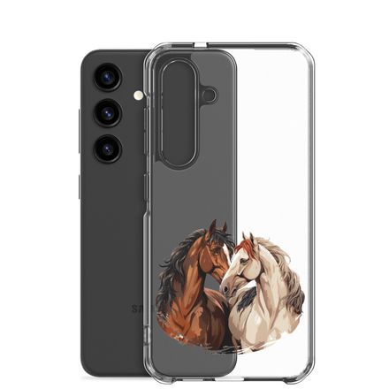 Clear Case for Samsung, Horses nose-to-nose, jbgjpy