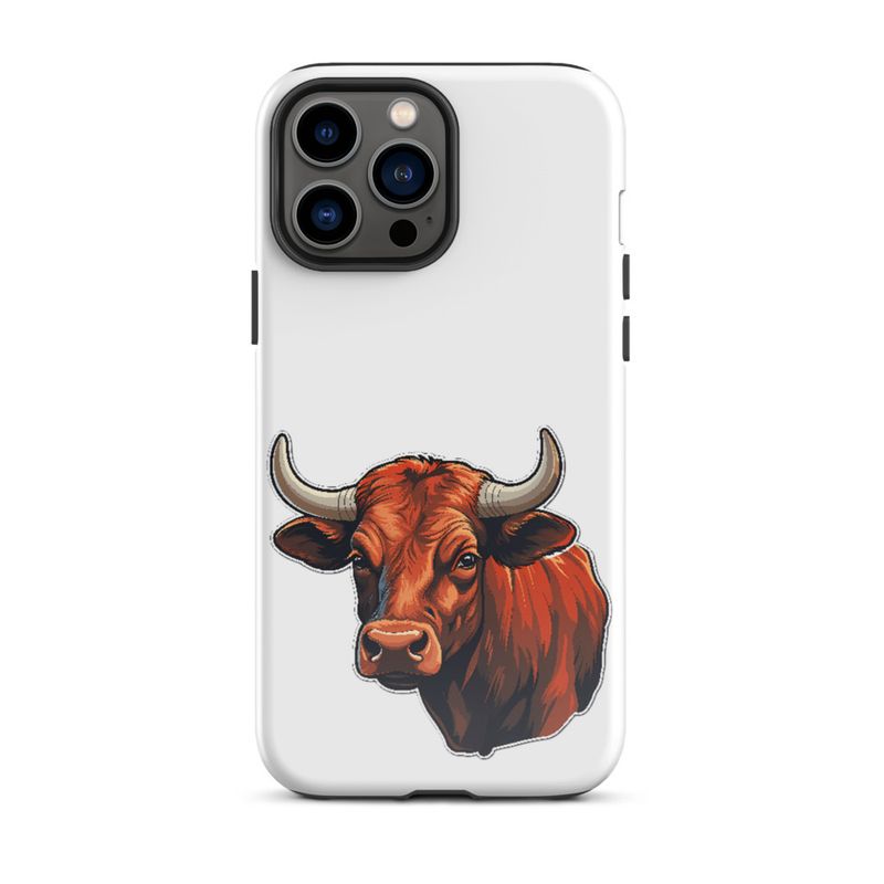 Tough Case for iPhone, Bull face, partial side view, bpor80