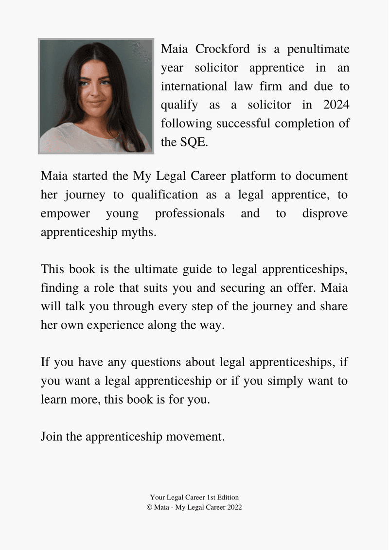 Your Legal Career - Securing a Legal Apprenticeship