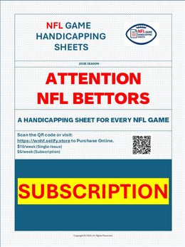 NFL GAME HANDICAPPING SHEETS